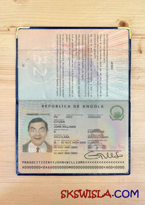 Angola zdjęcie do paszportu pliki PSD, skan i fotografowany obraz